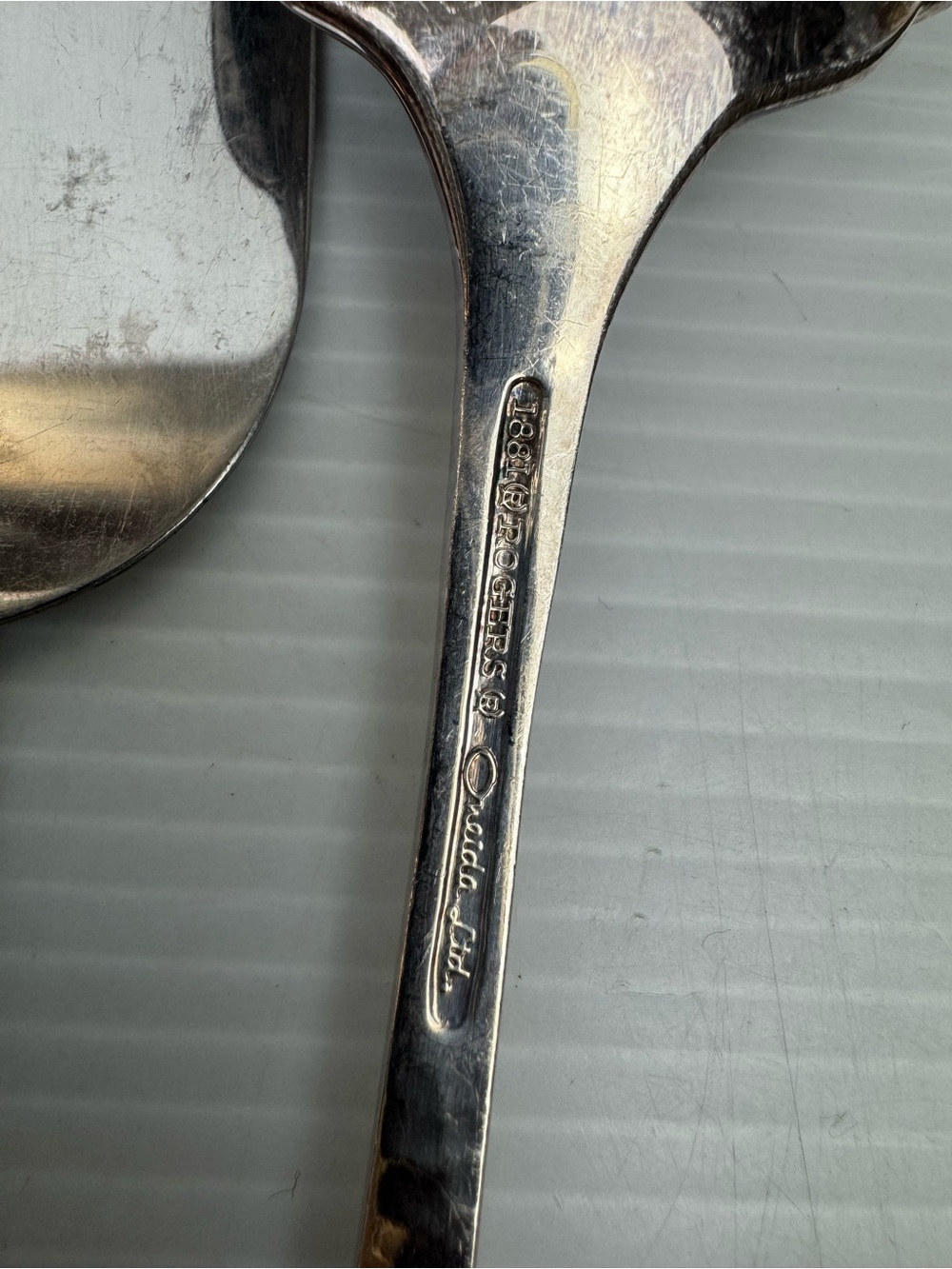 VTG Mixed Silverplate & Stainless Serving Flatware Lot Of 7 Silverware Rogers - Picture 10 of 13